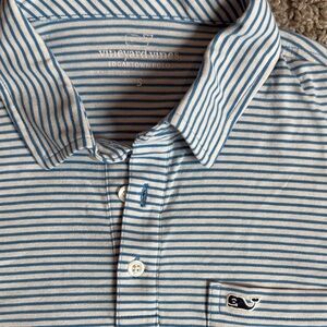 Vineyard Vines Blue Striped Polo Shirt